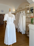 Brautdirndl aus Leinen Gr. 40